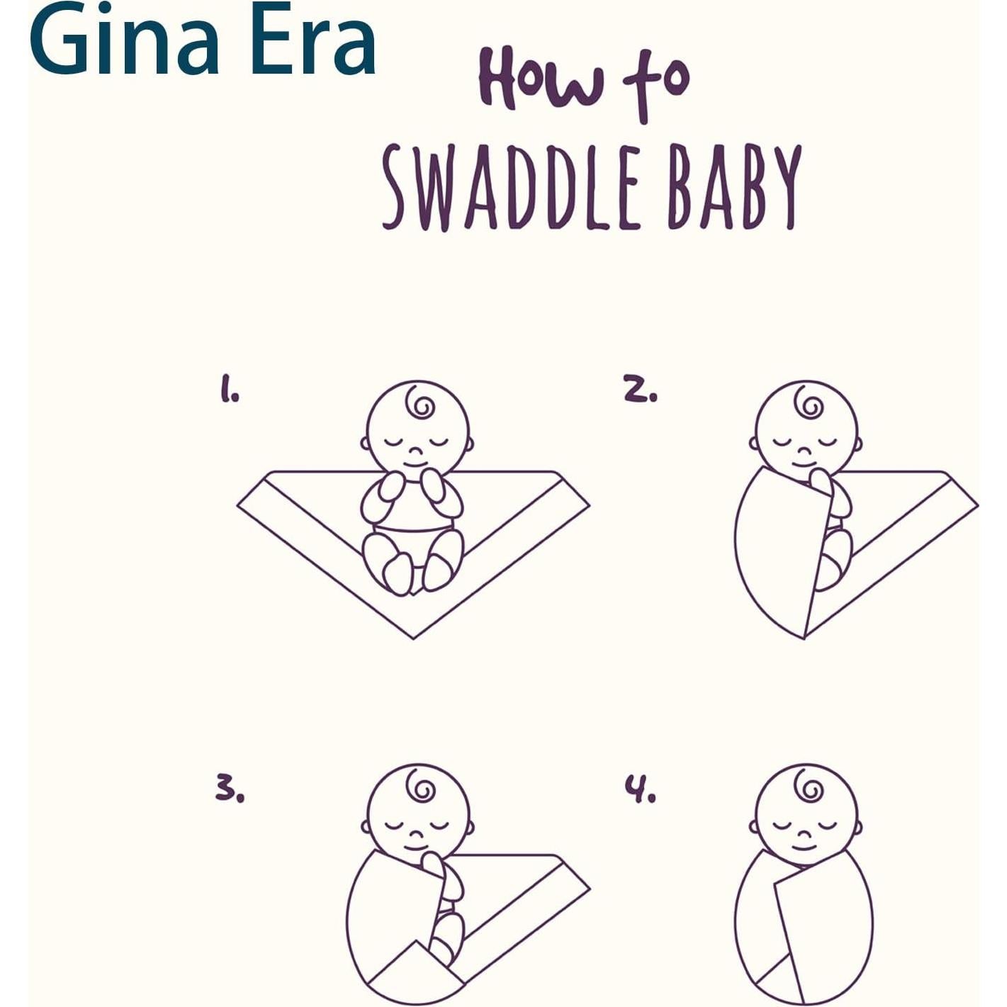 Mantas de Franela para Bebé Gina Era 100% Algodón 4 Pzs 76x76 cm