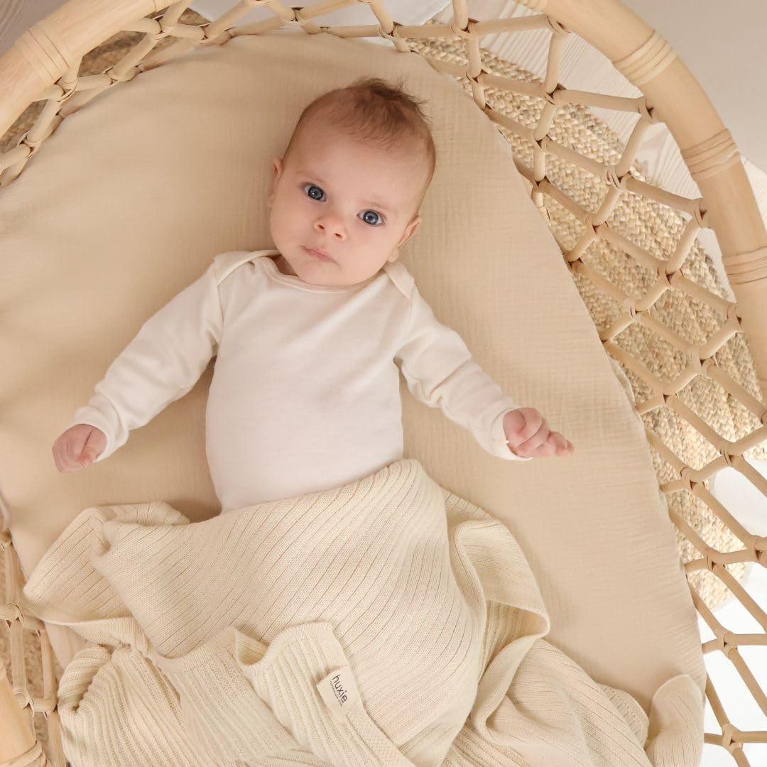 Manta de Algodón Orgánico Huxie 76.2x101.6 cm Suave Bebé