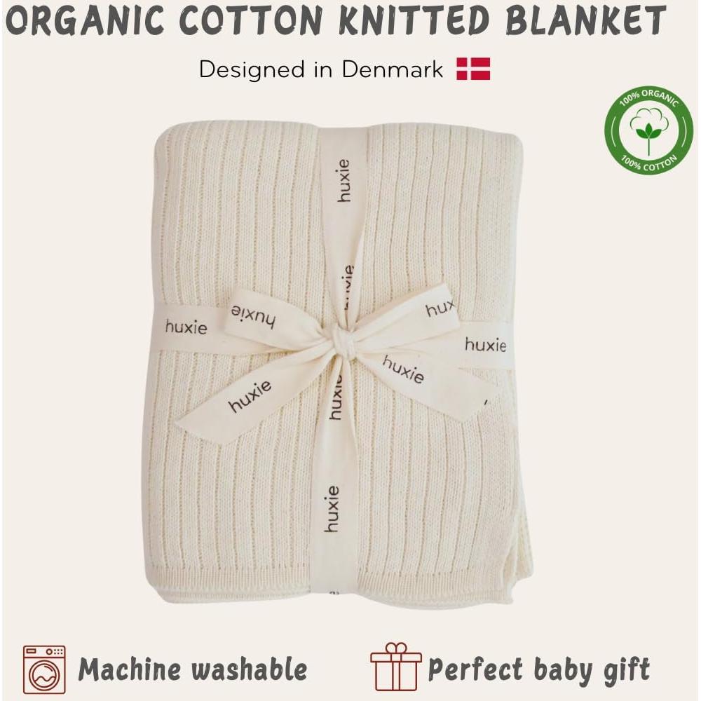 Manta de Algodón Orgánico Huxie 76.2x101.6 cm Suave Bebé