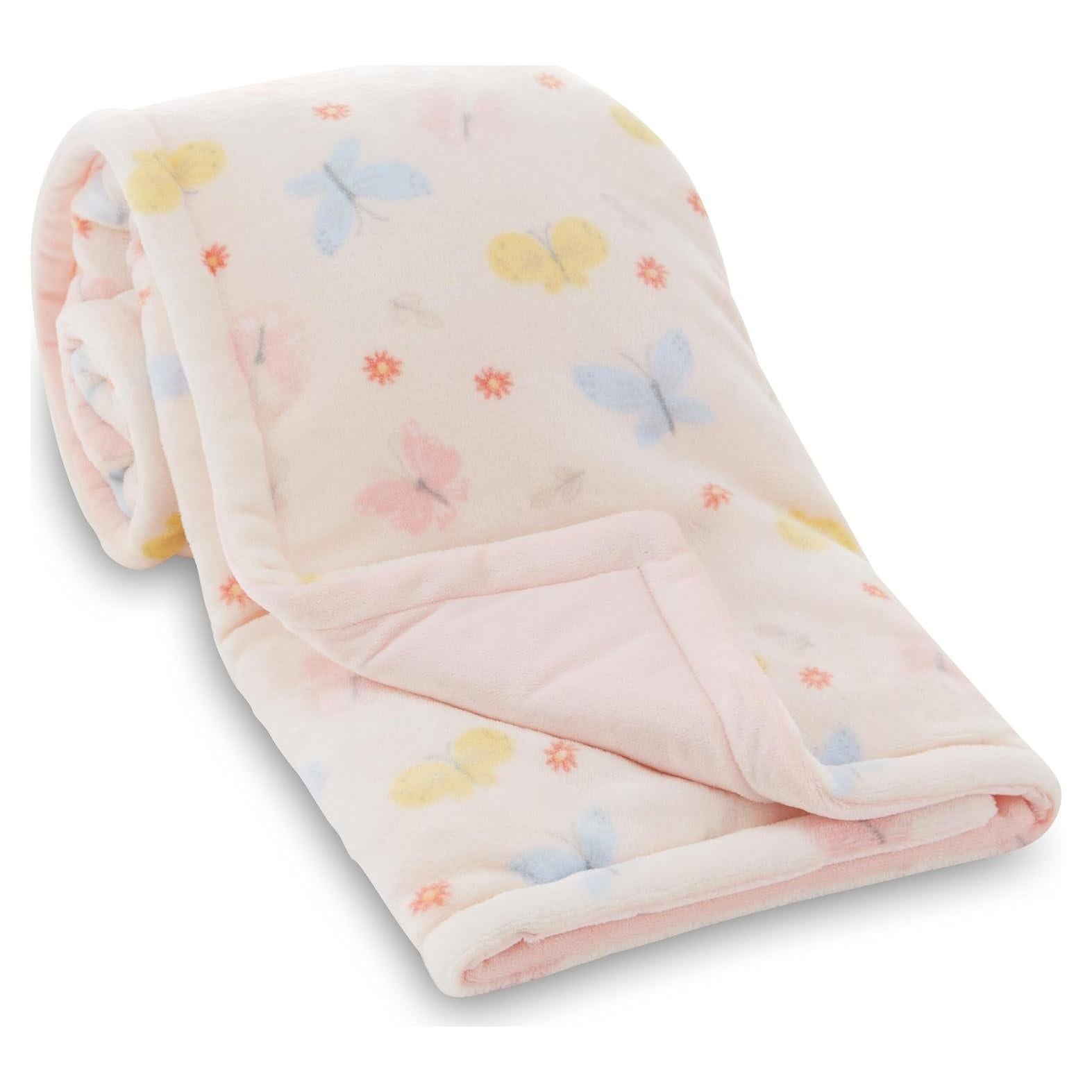 Manta para Bebés Cudlie 76x102 cm Franela 2 Capas Mariposa