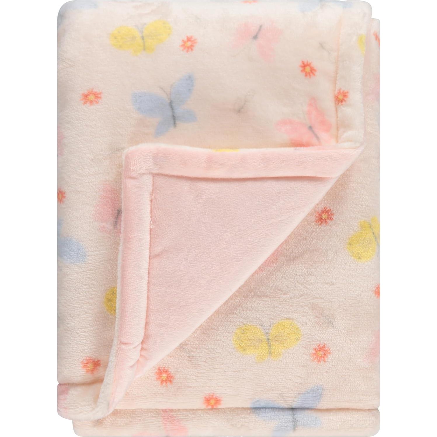 Manta para Bebés Cudlie 76x102 cm Franela 2 Capas Mariposa