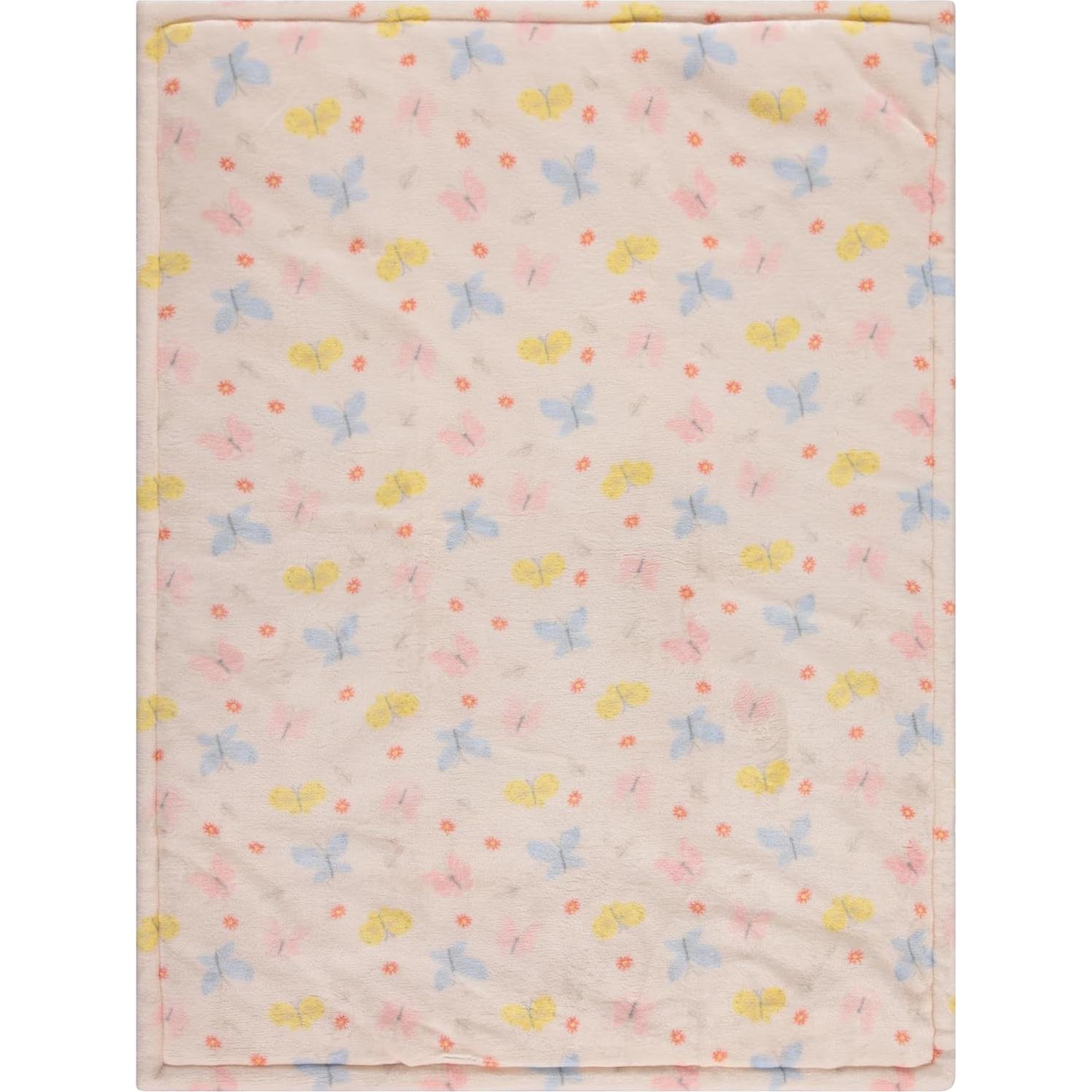 Manta para Bebés Cudlie 76x102 cm Franela 2 Capas Mariposa