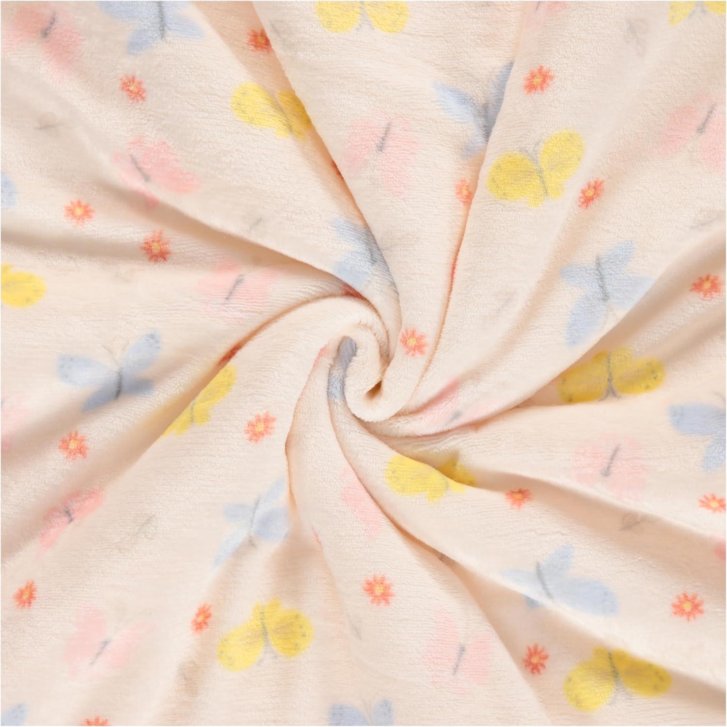 Manta para Bebés Cudlie 76x102 cm Franela 2 Capas Mariposa