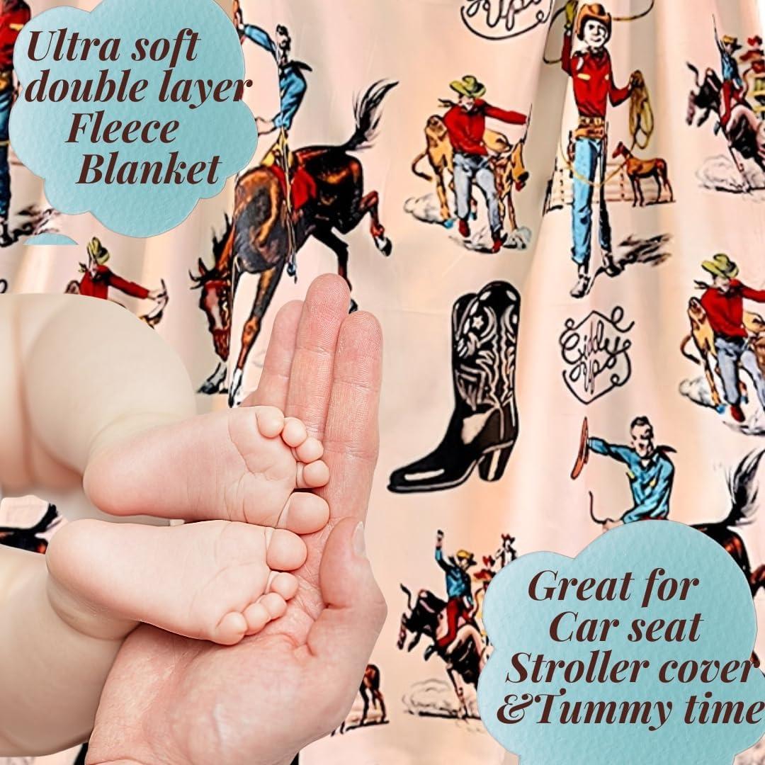 Manta para Bebé Genérico Marfil Yeehaw 101.6x76.2 cm