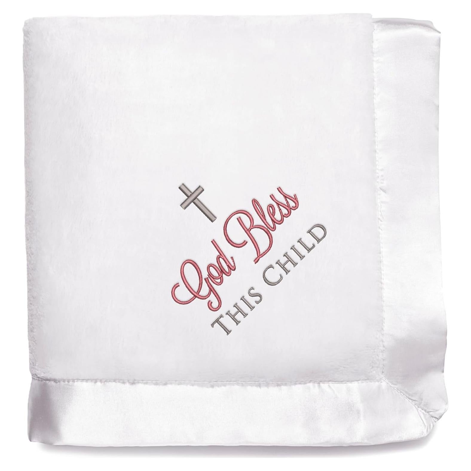 Manta de Bautizo Blanca Bordada Lifetime Creations 76x102cm