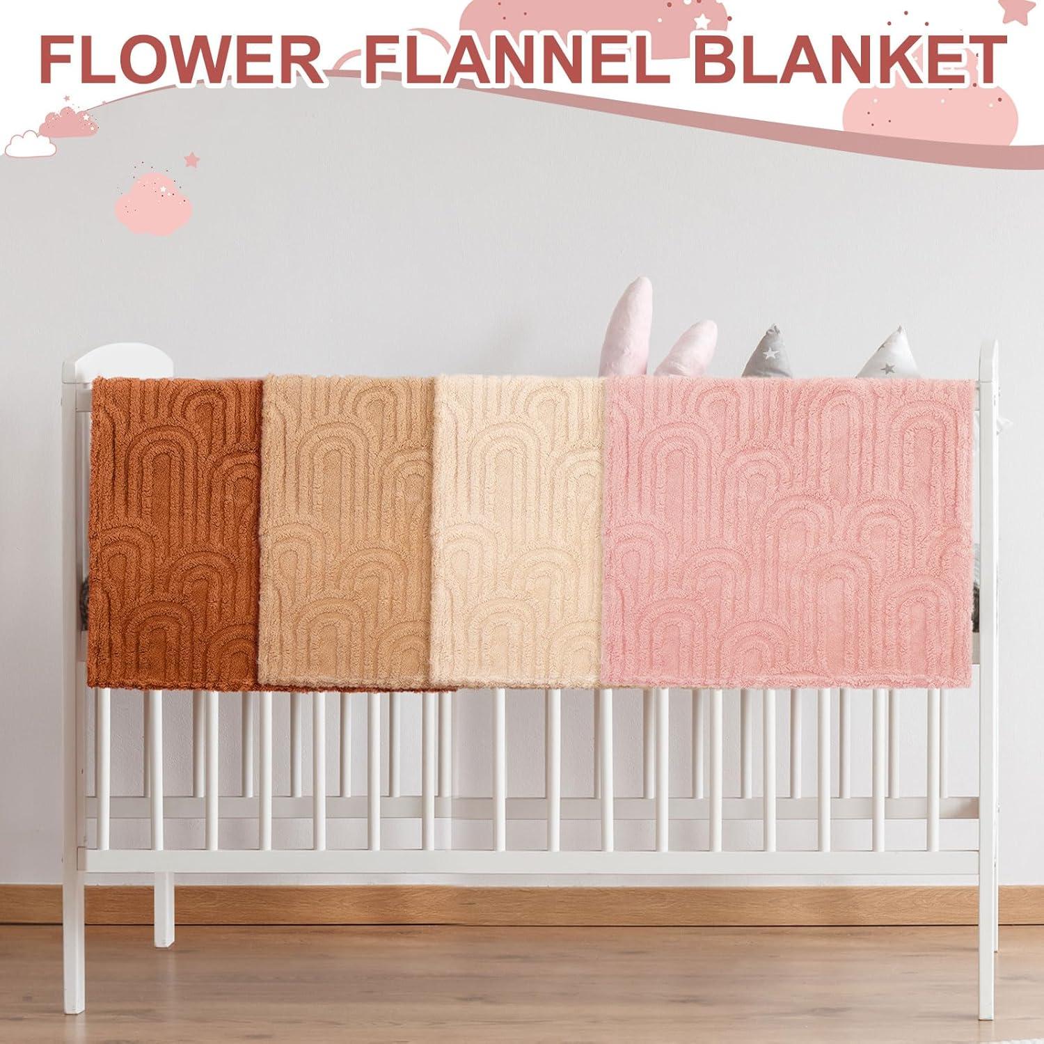 Mantas de Franela Suave Wiwiqing 4 Pcs Arcoíris Bebés