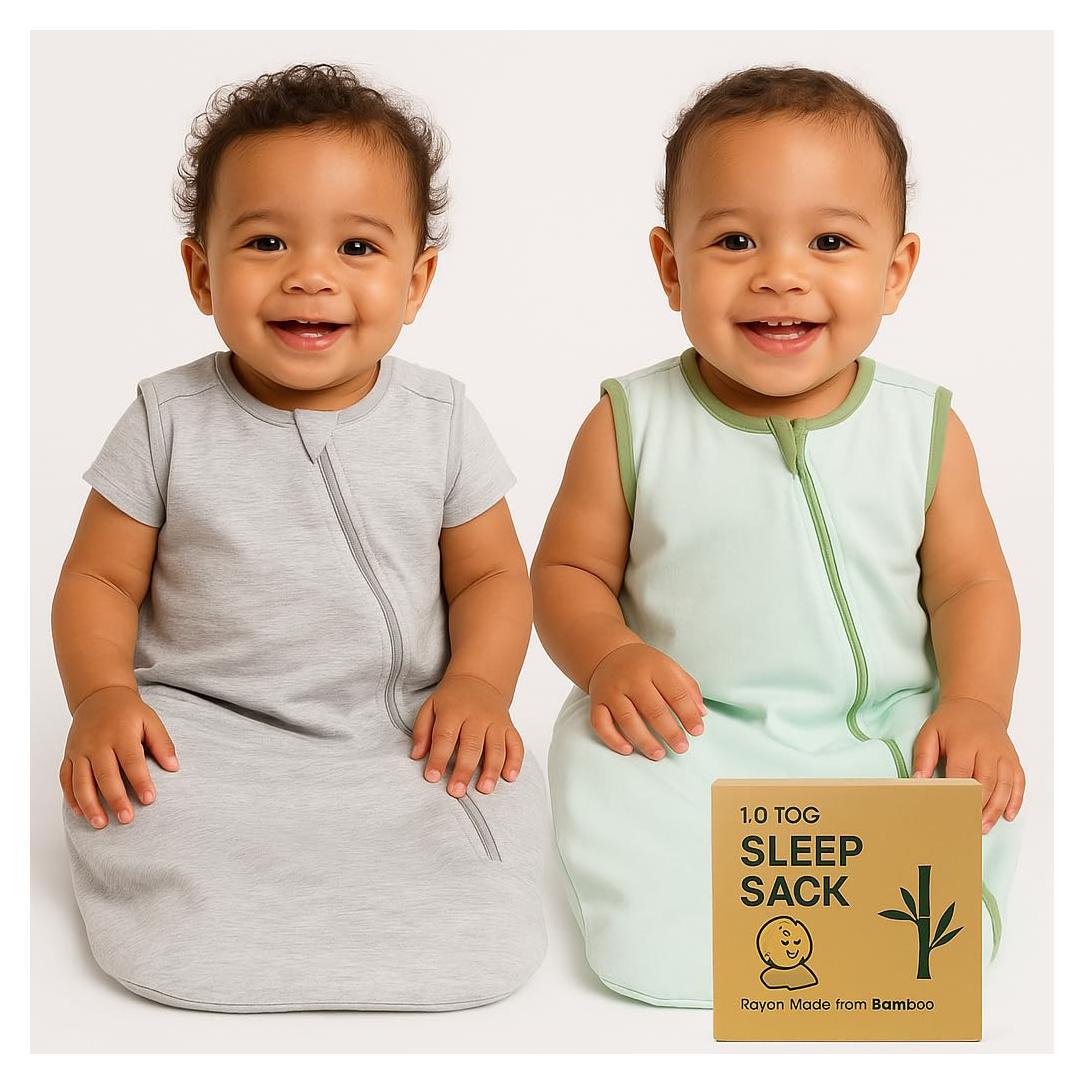 Saco de Dormir Unisex Bambú 1.0 TOG 18-36 Meses con Cremallera