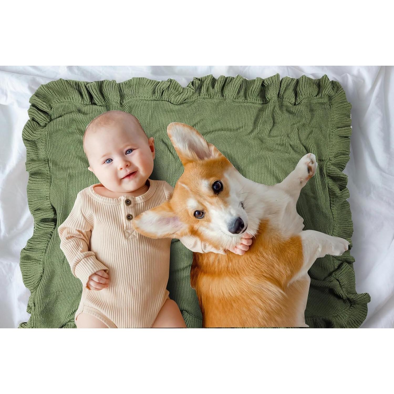 Manta de Bebé YCHWFF Rosa 76x102 cm Algodón Suave