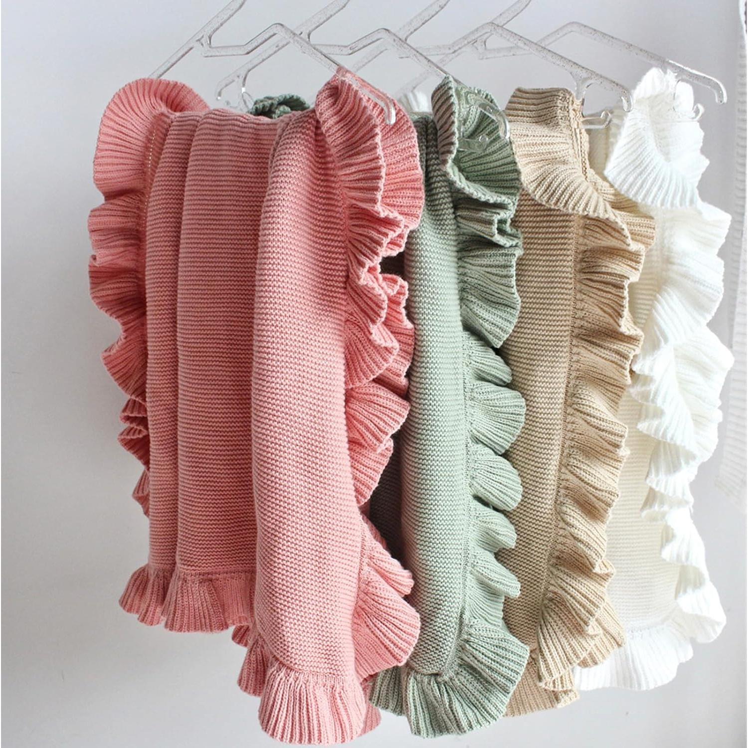 Manta de Bebé YCHWFF Rosa 76x102 cm Algodón Suave