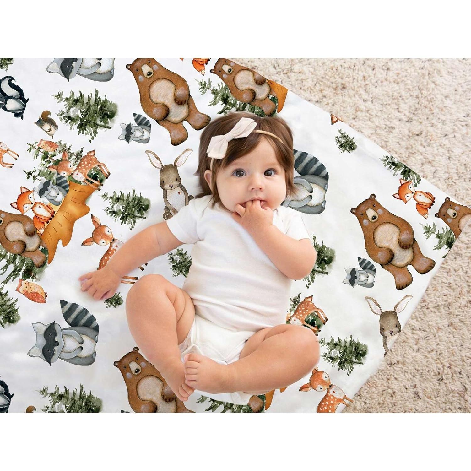 Manta de Bebé Buerhanerry Animales del Bosque 76x102cm