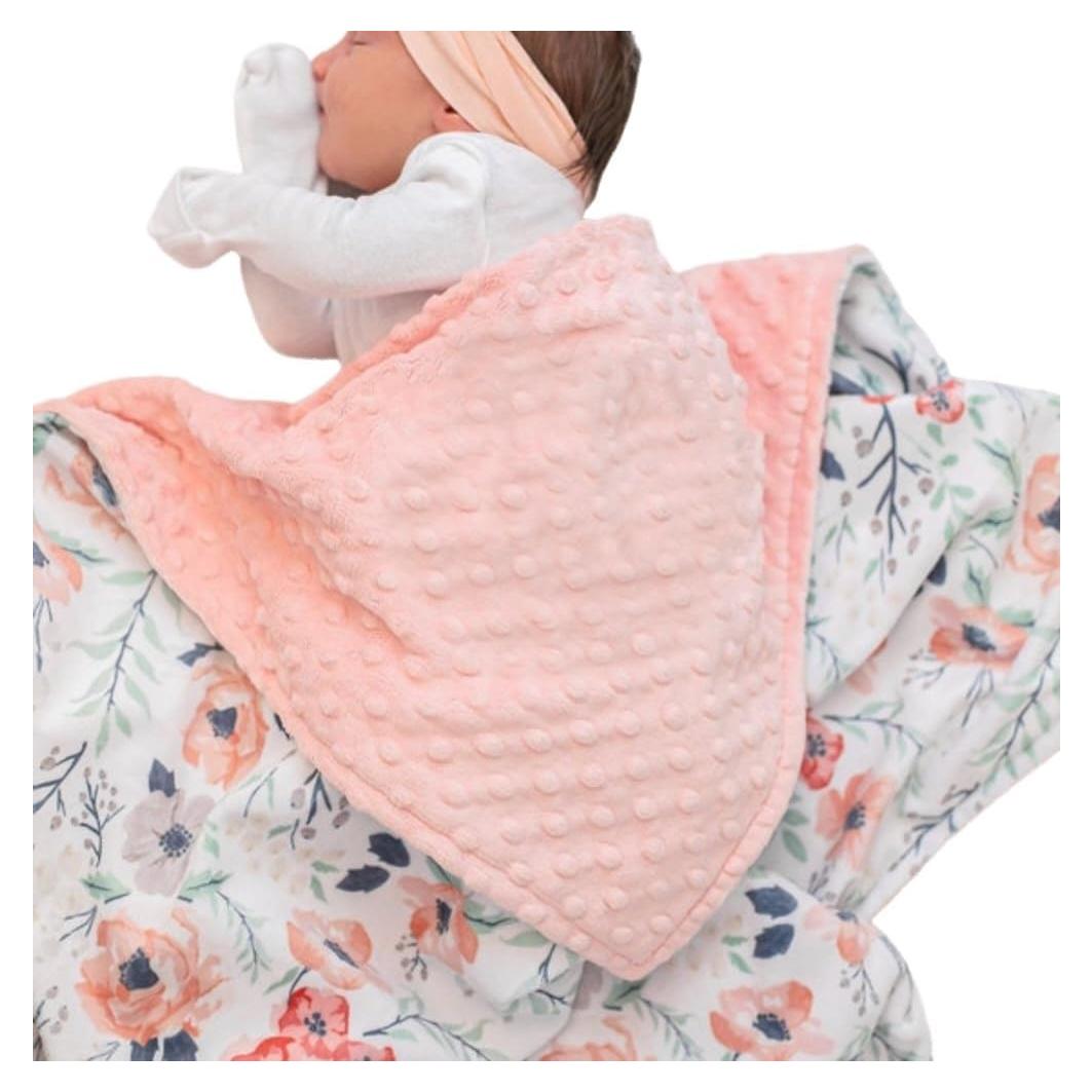 Manta de Minky Doble Capa BUTTZO 76.2x101.6cm Floral
