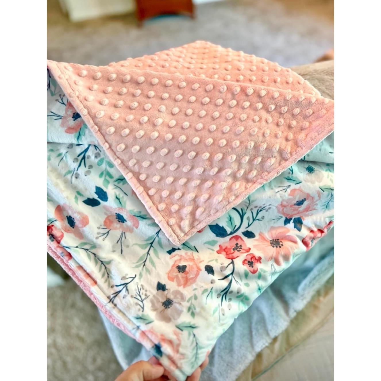 Manta de Minky Doble Capa BUTTZO 76.2x101.6cm Floral