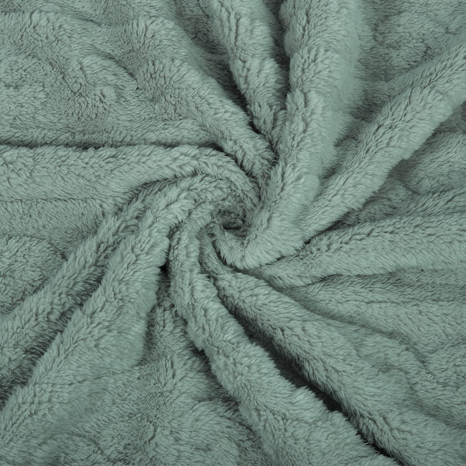 Manta para Bebés HOMRITAR 3D Suave 76x102 cm Verde Celadón