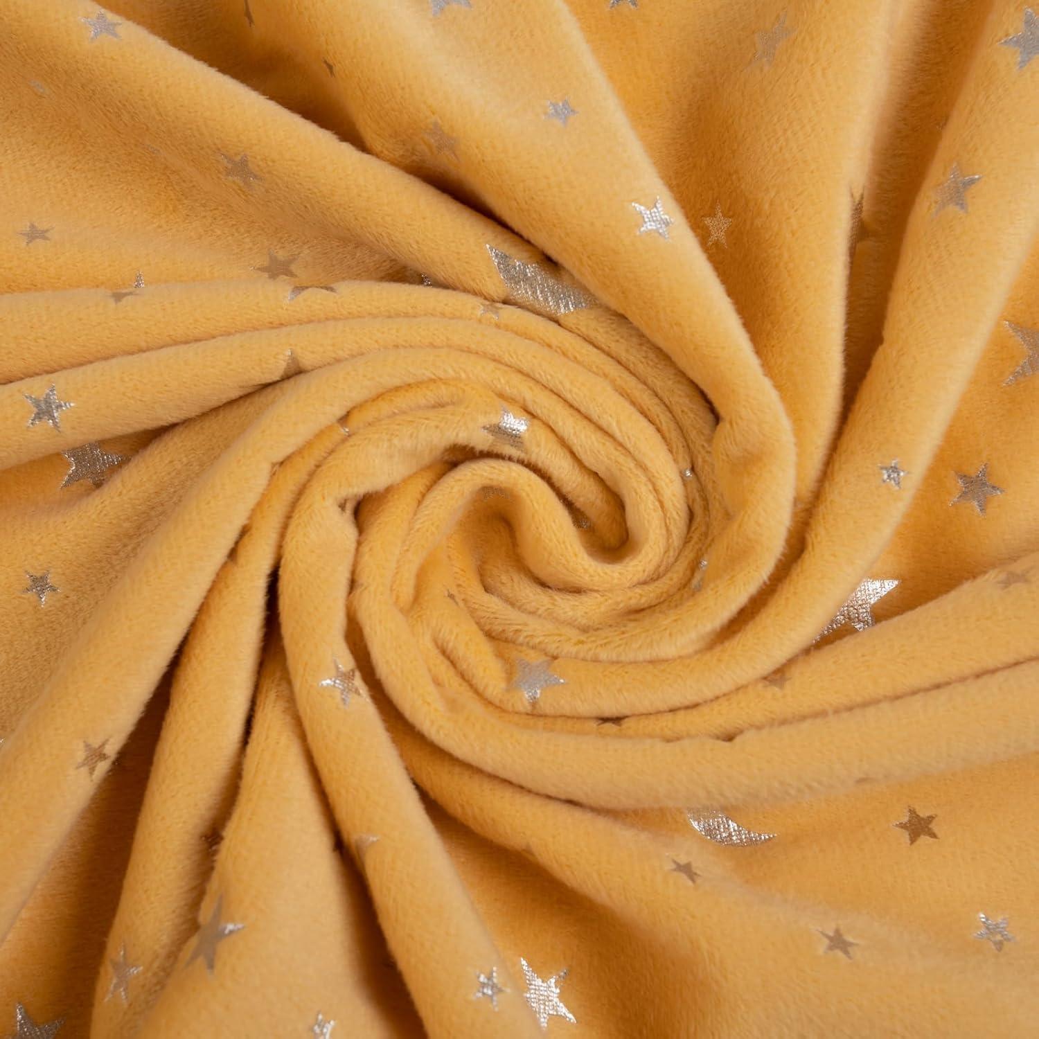 Manta para Bebés Donsonny 76x102 cm Suave Minky Estrellas Luna