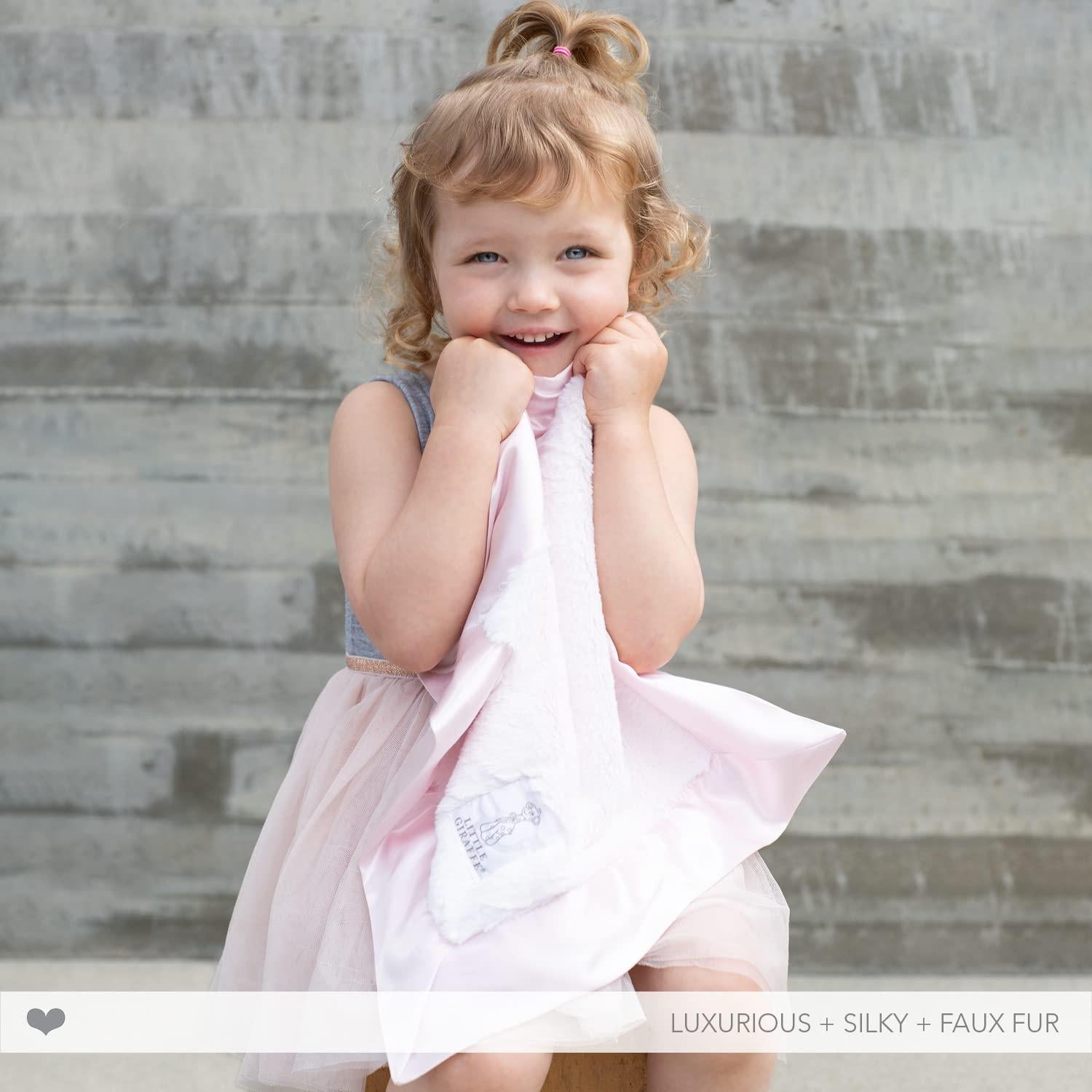 Manta para Bebé Little Giraffe Chenille 43x43 cm Crema