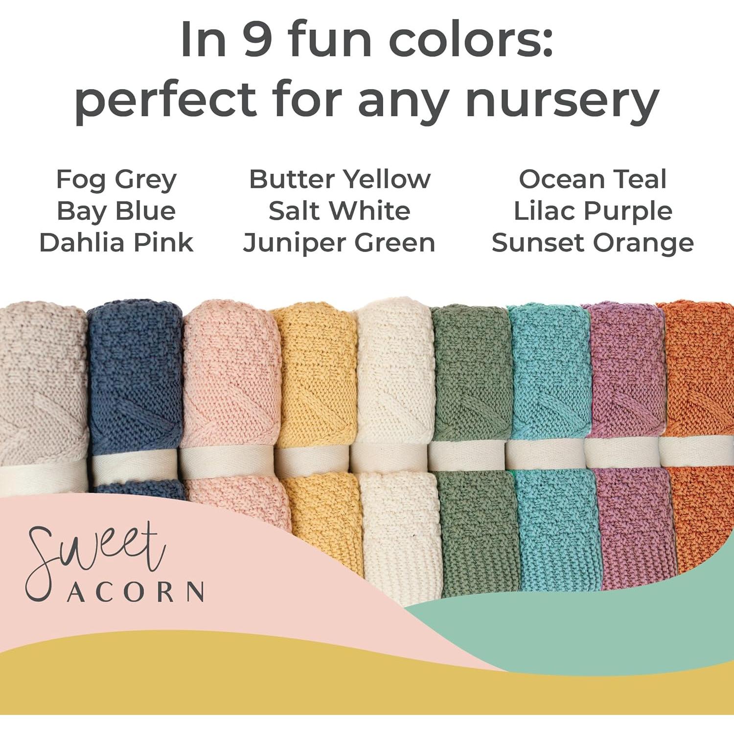 Manta de Bebé Algodón Orgánico Sweet Acorn Amarillo 81x116cm