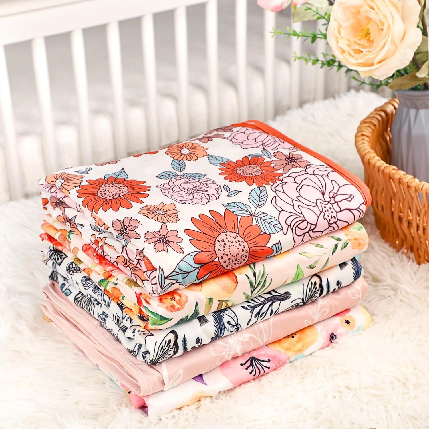 Manta de Envoltura para Bebé Hooyax - Floral 112x81 cm