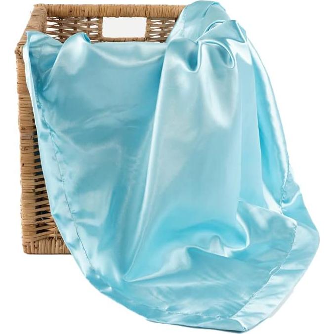 Manta de Satén Puro Abrazos del Cielo 122x91 cm Verde Agua