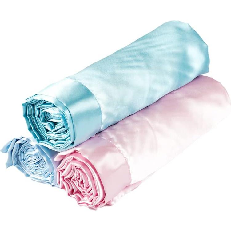 Manta de Satén Puro Abrazos del Cielo 122x91 cm Verde Agua