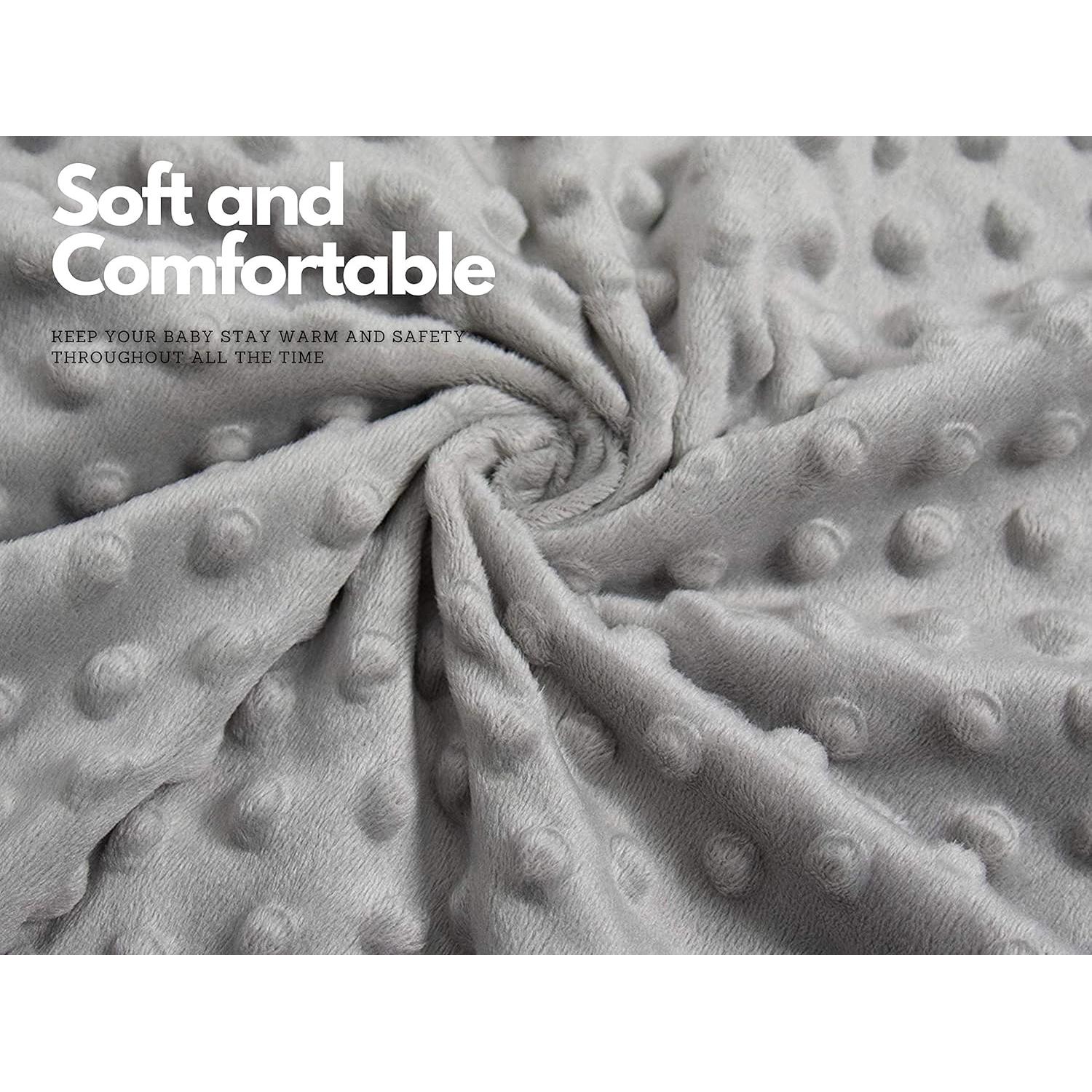 Manta de Minky Giggle Angel 76x102cm Dinosaurio Gris