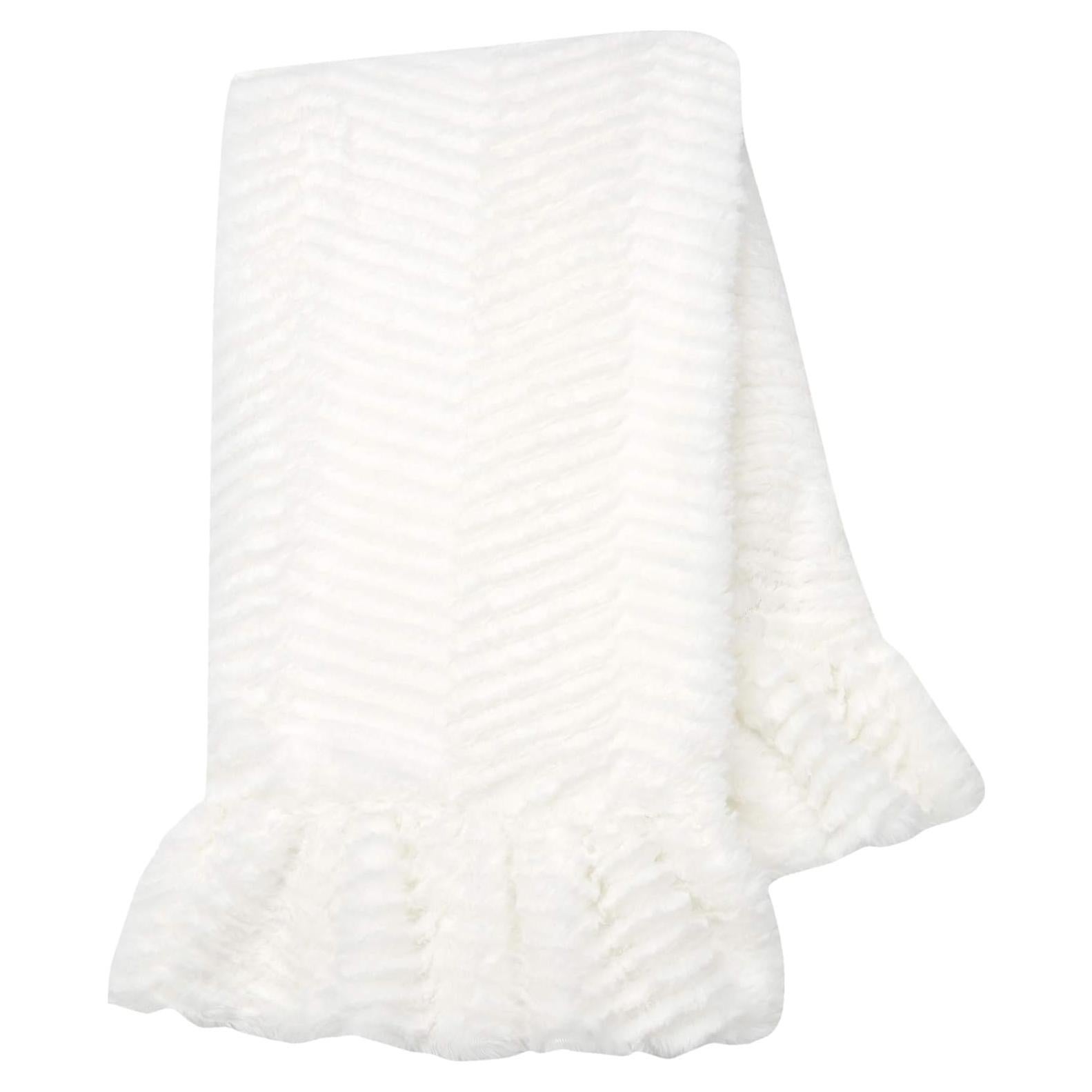 Manta de bebé de lujo Lambs & Ivy Chevron Rizada 76.2x101.6cm
