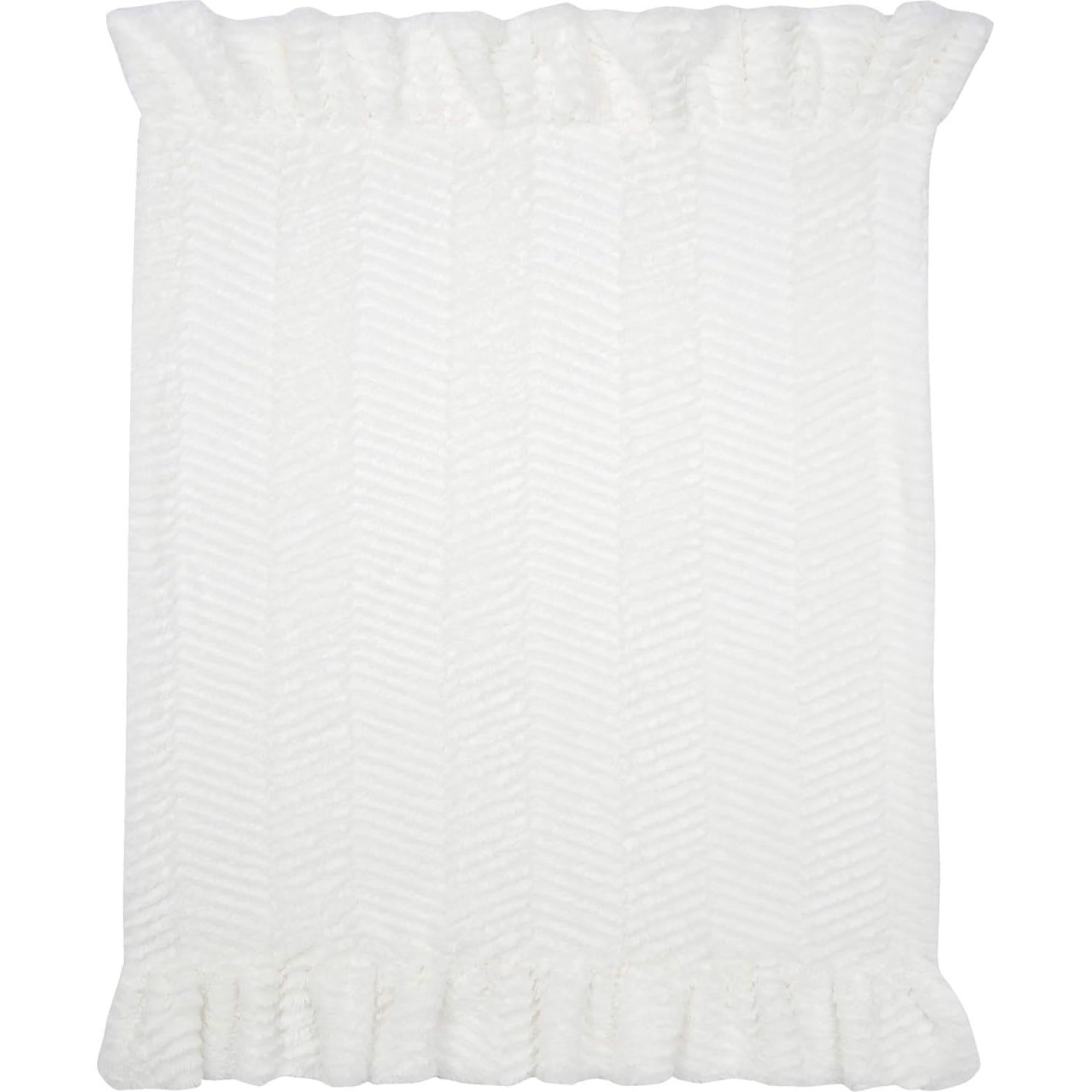 Manta de bebé de lujo Lambs & Ivy Chevron Rizada 76.2x101.6cm