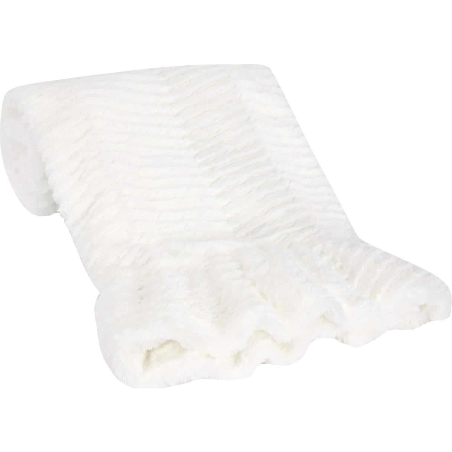 Manta de bebé de lujo Lambs & Ivy Chevron Rizada 76.2x101.6cm