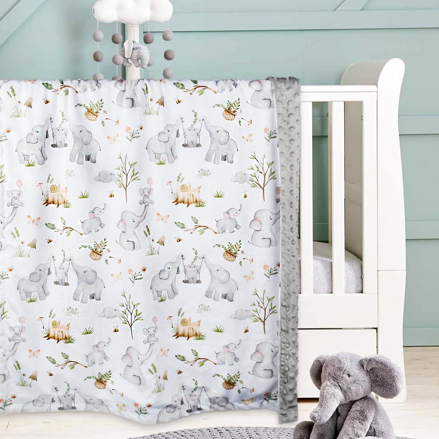 Manta BOPRIO para Bebés Unisex 76x102 cm Elefante Suave