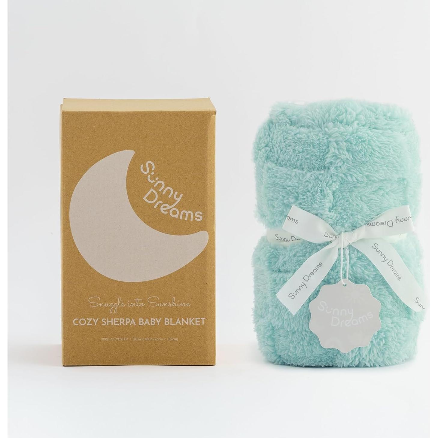 Manta de Bebé a Cuadros EVERGRACEHOME 76.2x101.6 cm Azul Aqua