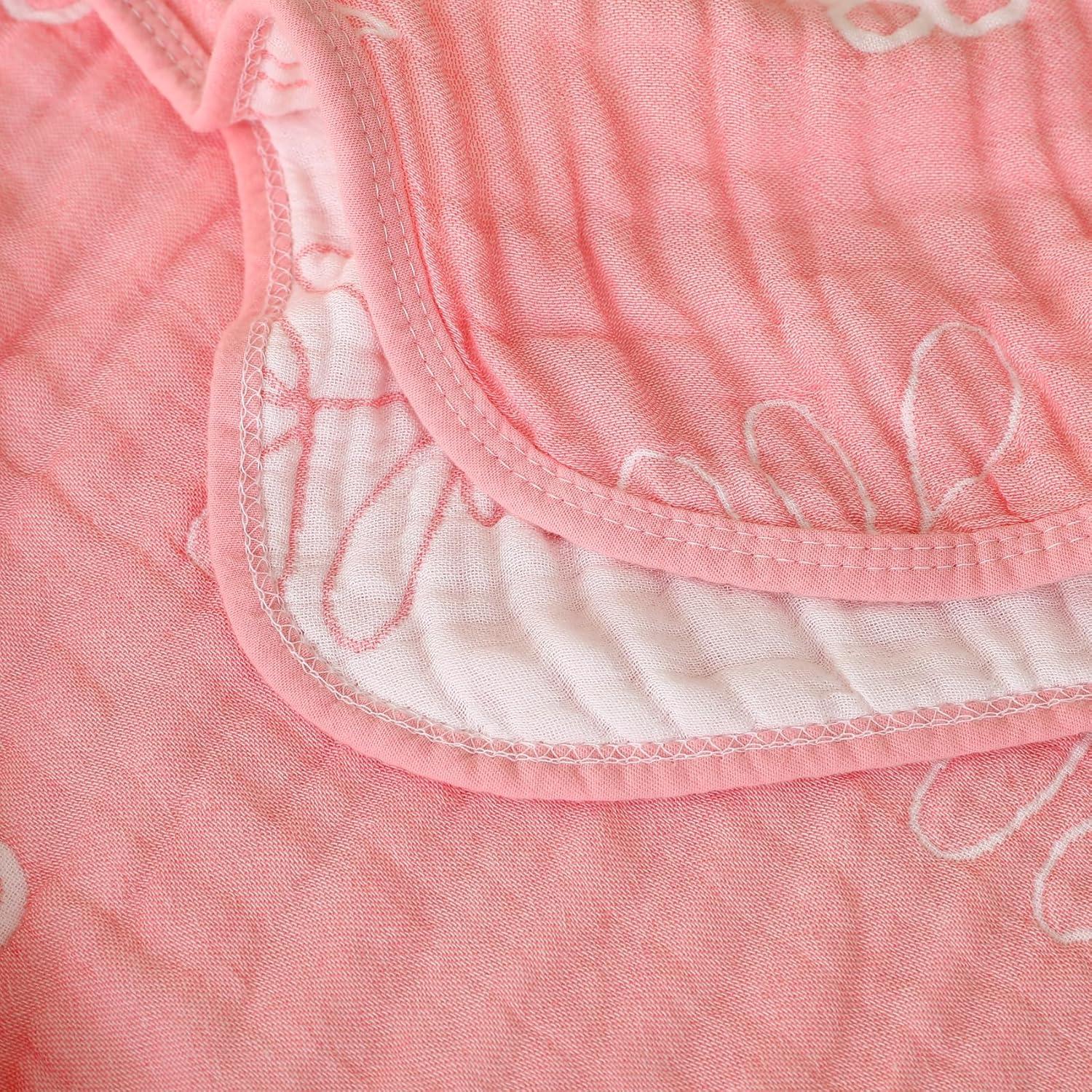 Manta de Muselina para Bebés HardNok 109x109 cm Floral Rosa