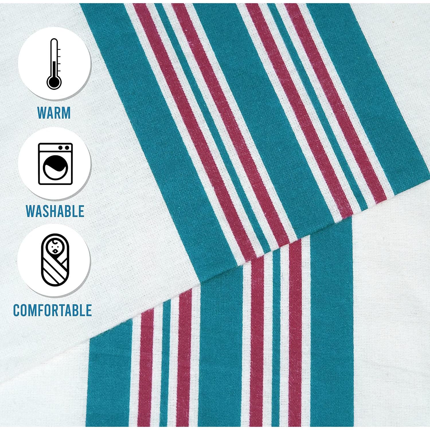 Manta de Recepción Lenenz 100% Algodón 76x102 cm Rosa Teal