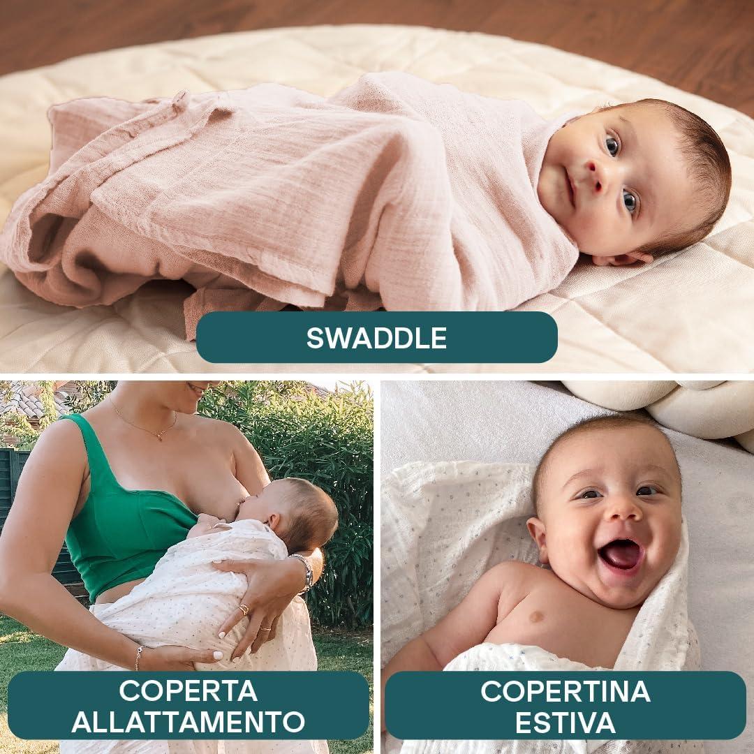 Mantas de Muselina Orgánica Koala Babycare - 2 Piezas 119.38 cm