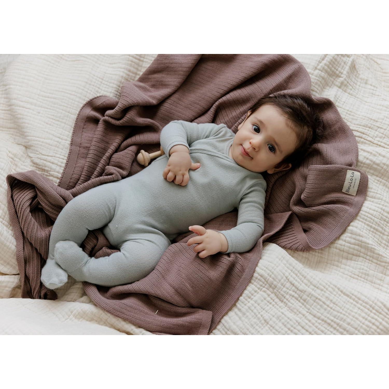 Manta de Envoltura Orgánica Bleu La La 100% Algodón 100x80cm