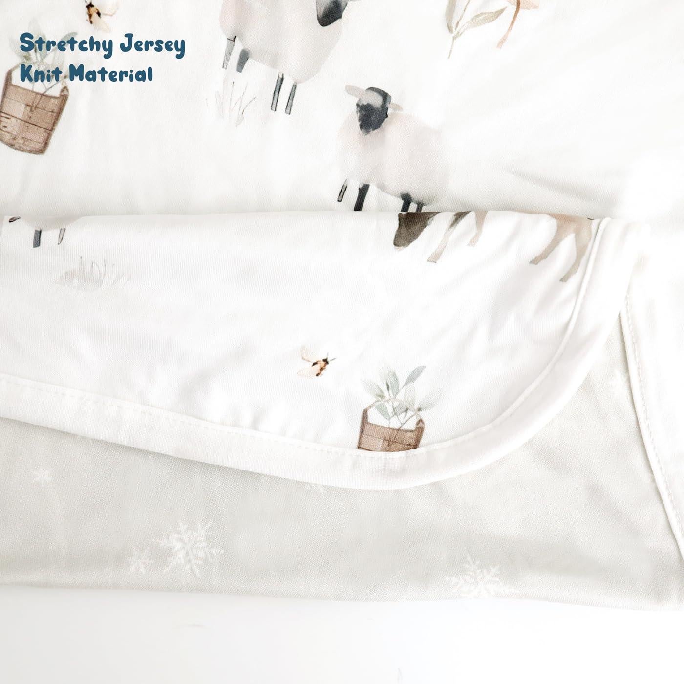 Manta de Swaddle GRSSDER 86x112 cm Animales de Granja