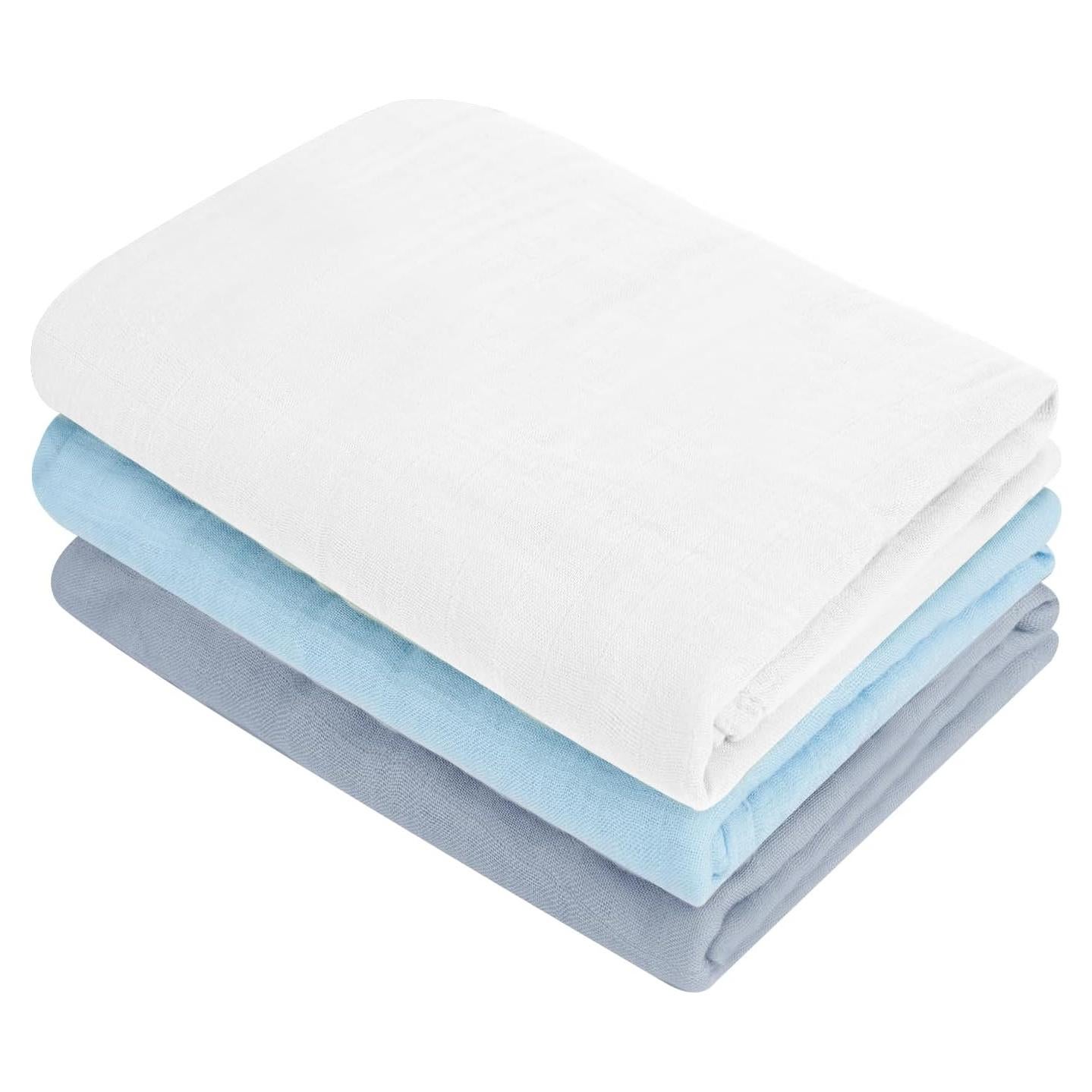 Mantas de Muselina MIGIOL 3 Piezas 119x119 cm Suaves y Transpirables