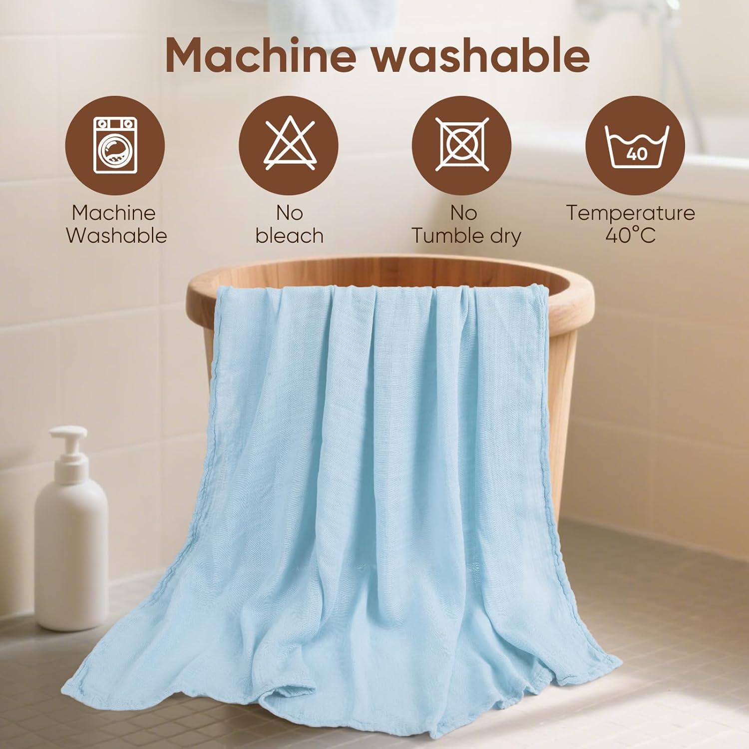 Mantas de Muselina MIGIOL 3 Piezas 119x119 cm Suaves y Transpirables