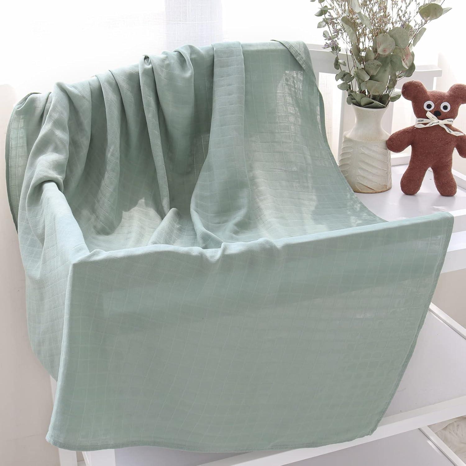 Mantas de Muselina LifeTree 2 Unidades 70% Bambú 120x120cm Eucalipto