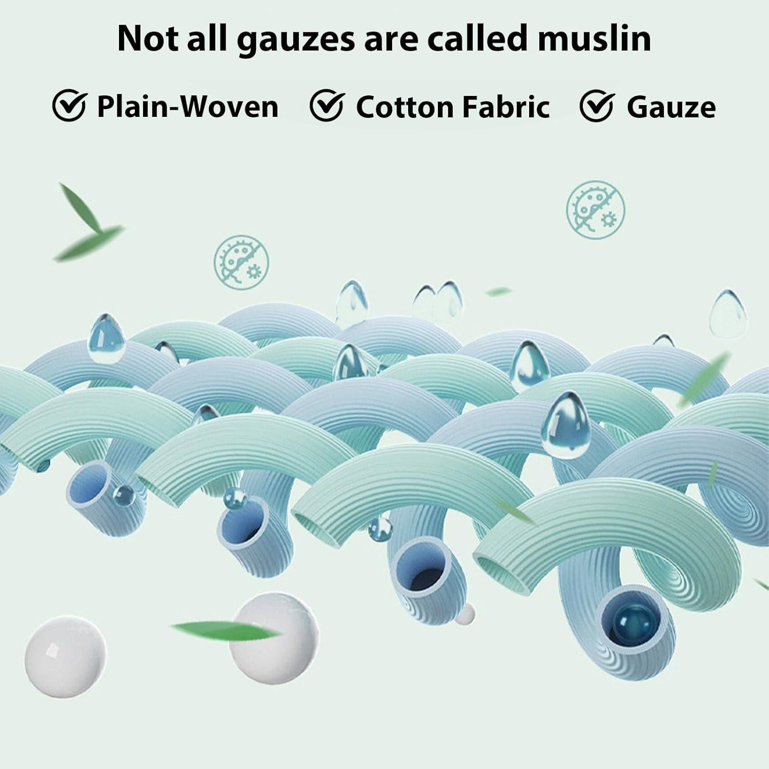 Mantas de Muselina LifeTree 2 Unidades 70% Bambú 120x120cm Eucalipto