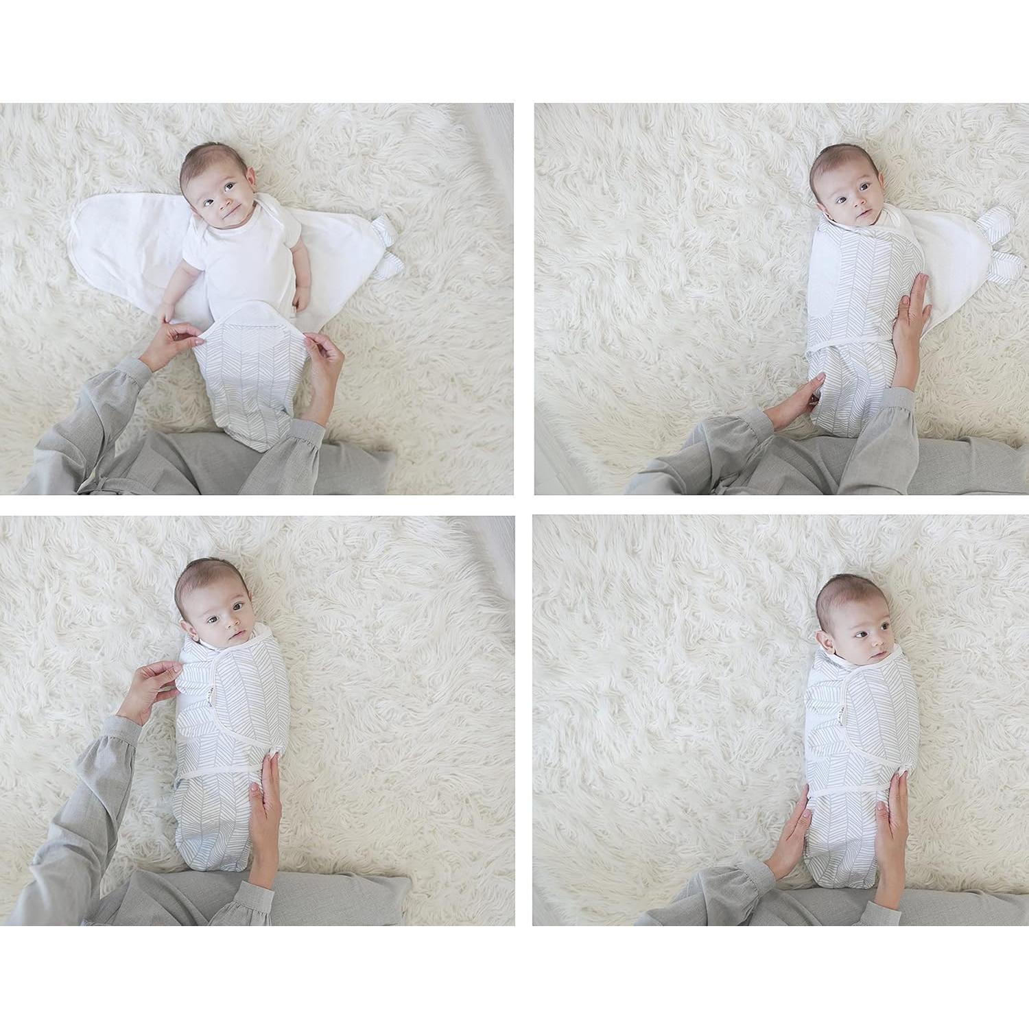 Mantas de Envolver BaeBae Goods 100% Algodón 4 Piezas Triángulos