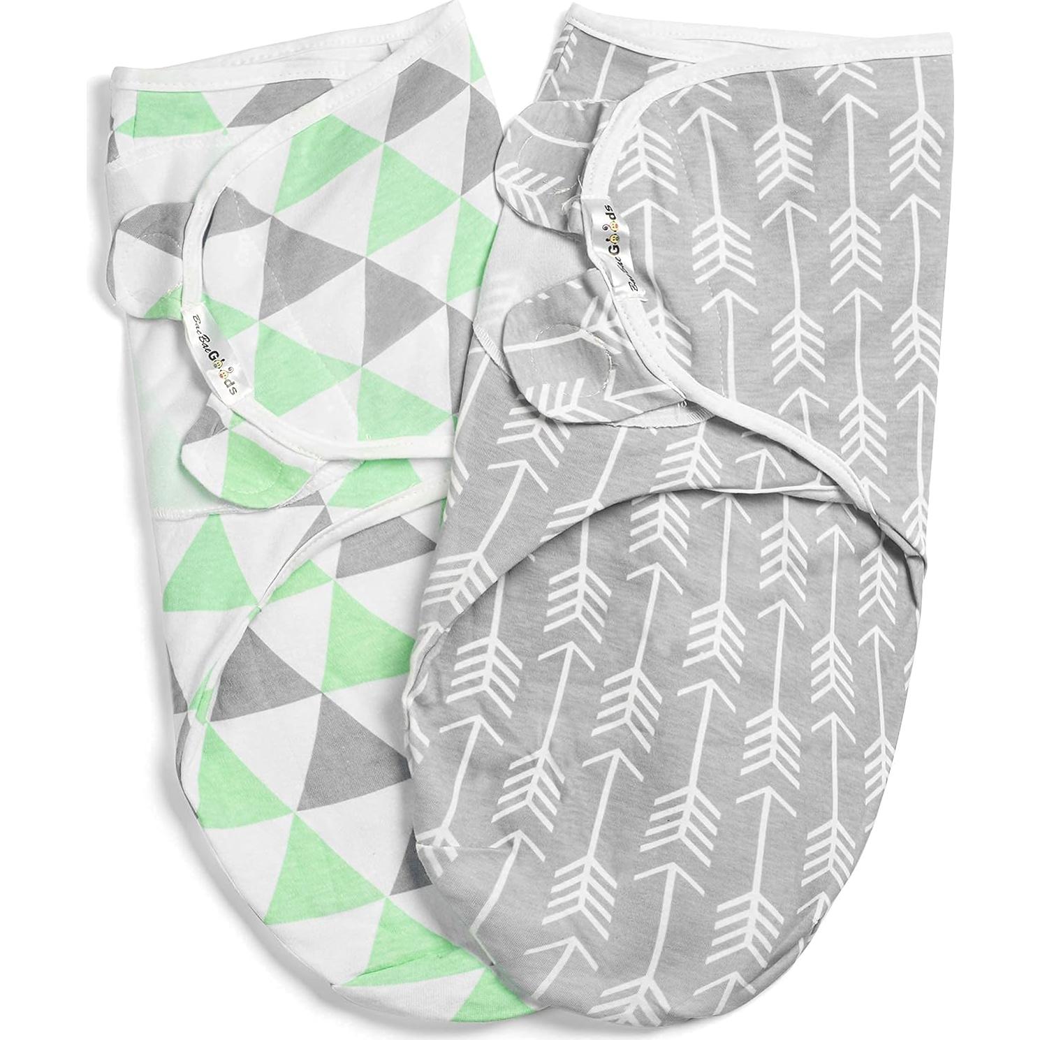 Mantas de Envolver BaeBae Goods 100% Algodón 4 Piezas Triángulos