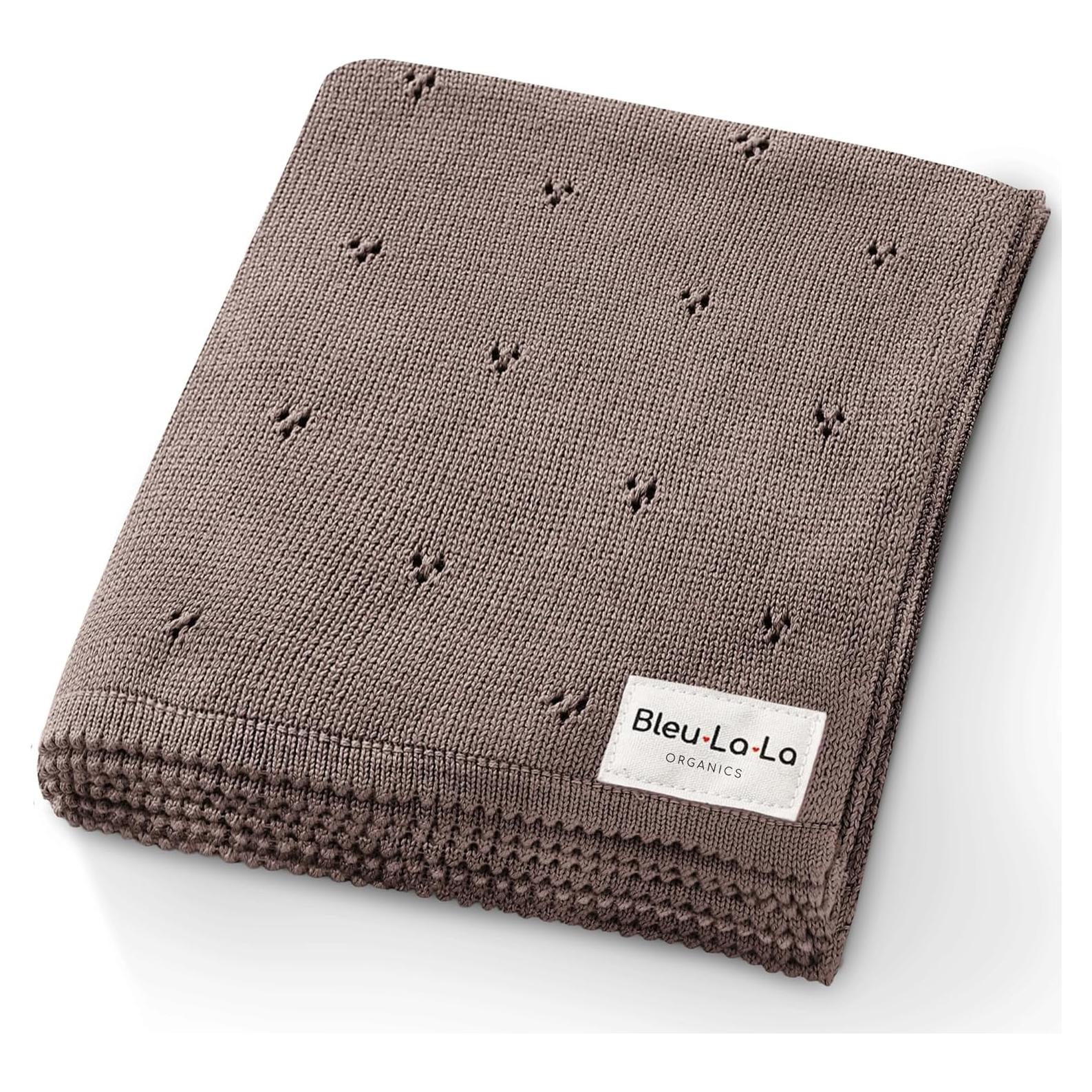 Manta Pointelle Orgánica Bleu La La 100% Algodón para Bebés