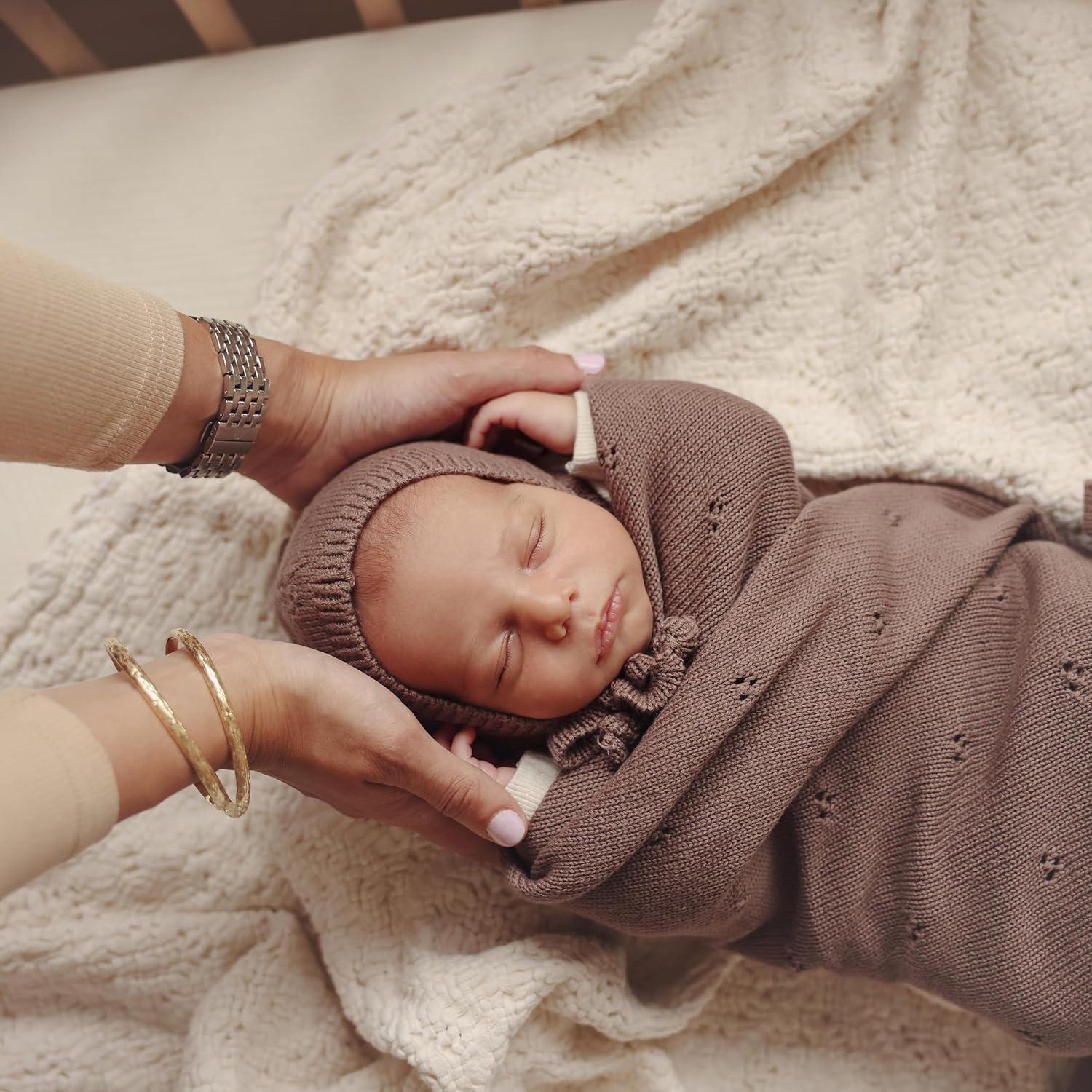 Manta Pointelle Orgánica Bleu La La 100% Algodón para Bebés