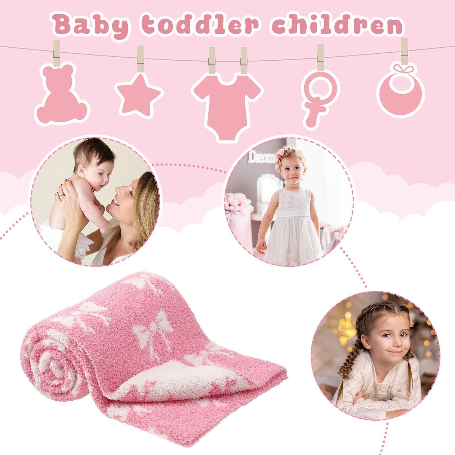 Manta de bebé rosa SmoothNovelty 76x102 cm Microfibra Reversible