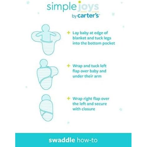 Mantas de Envueltas de Algodón Unisex Carter's - Paquete de 2