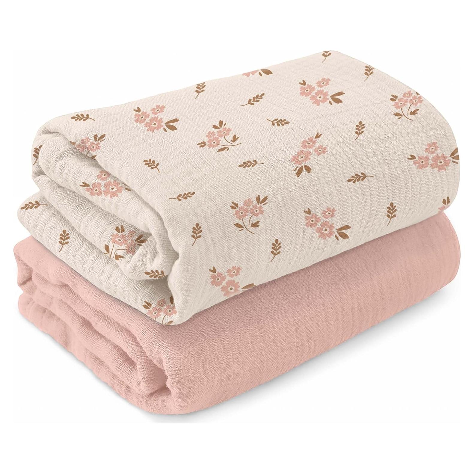 Mantas de Muselina MiFlor 100% Algodón 47x47 cm - 2 Piezas