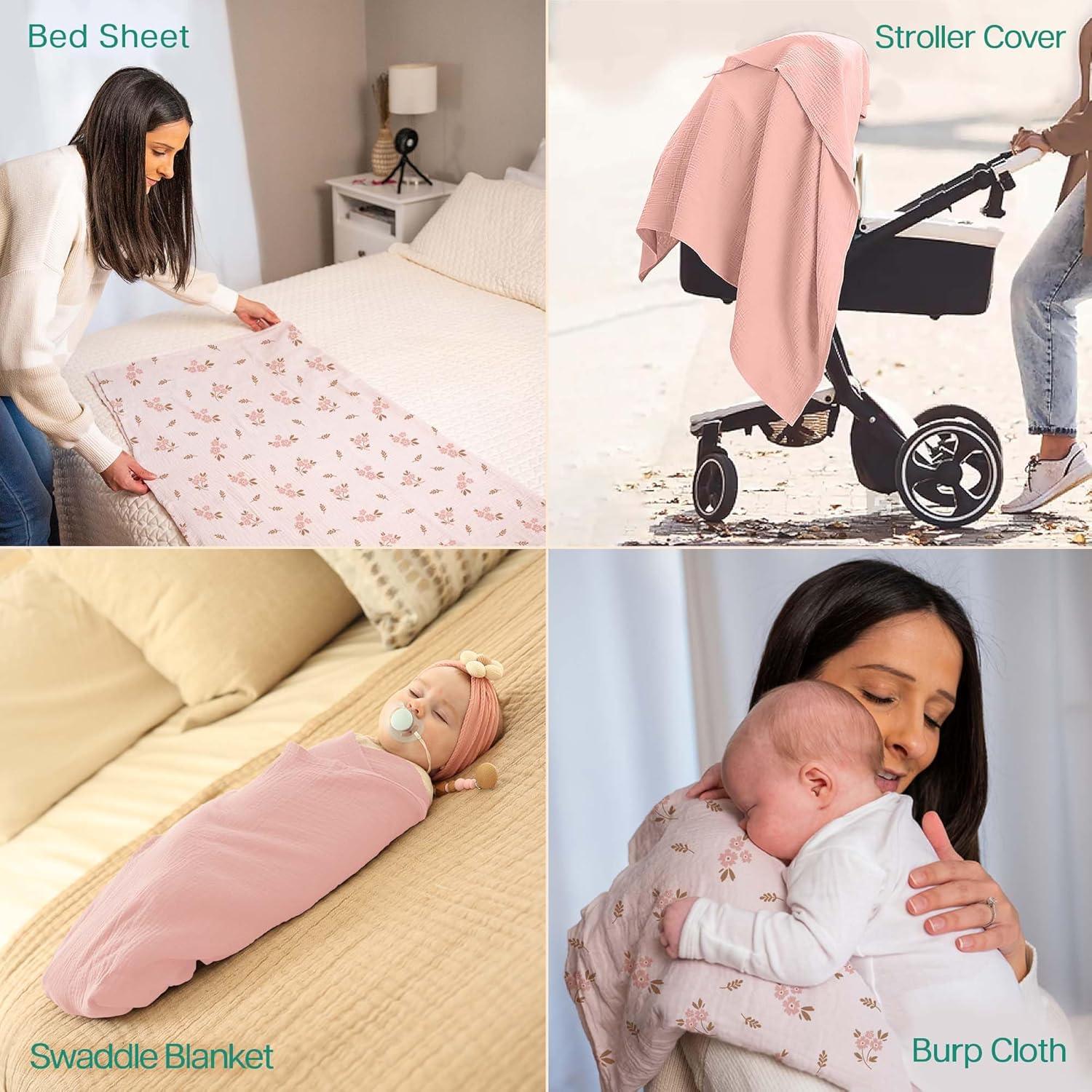 Mantas de Muselina MiFlor 100% Algodón 47x47 cm - 2 Piezas