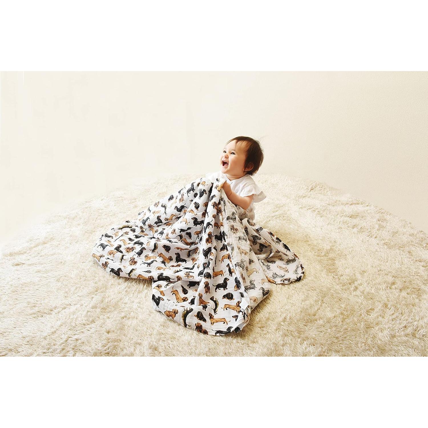 Manta de Muselina para Bebé Mud Pie Teckel 119 cm 100% Algodón