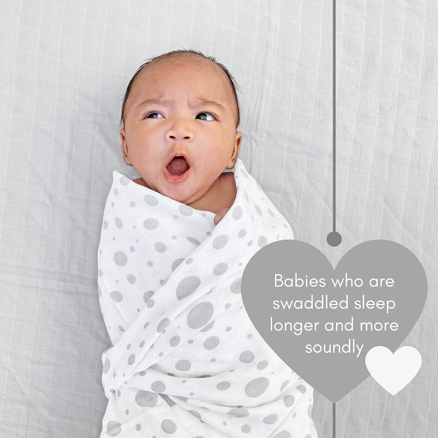 Mantas de Muselina Orgánica MOZAH - Rayas y Puntos - 2 Unidades