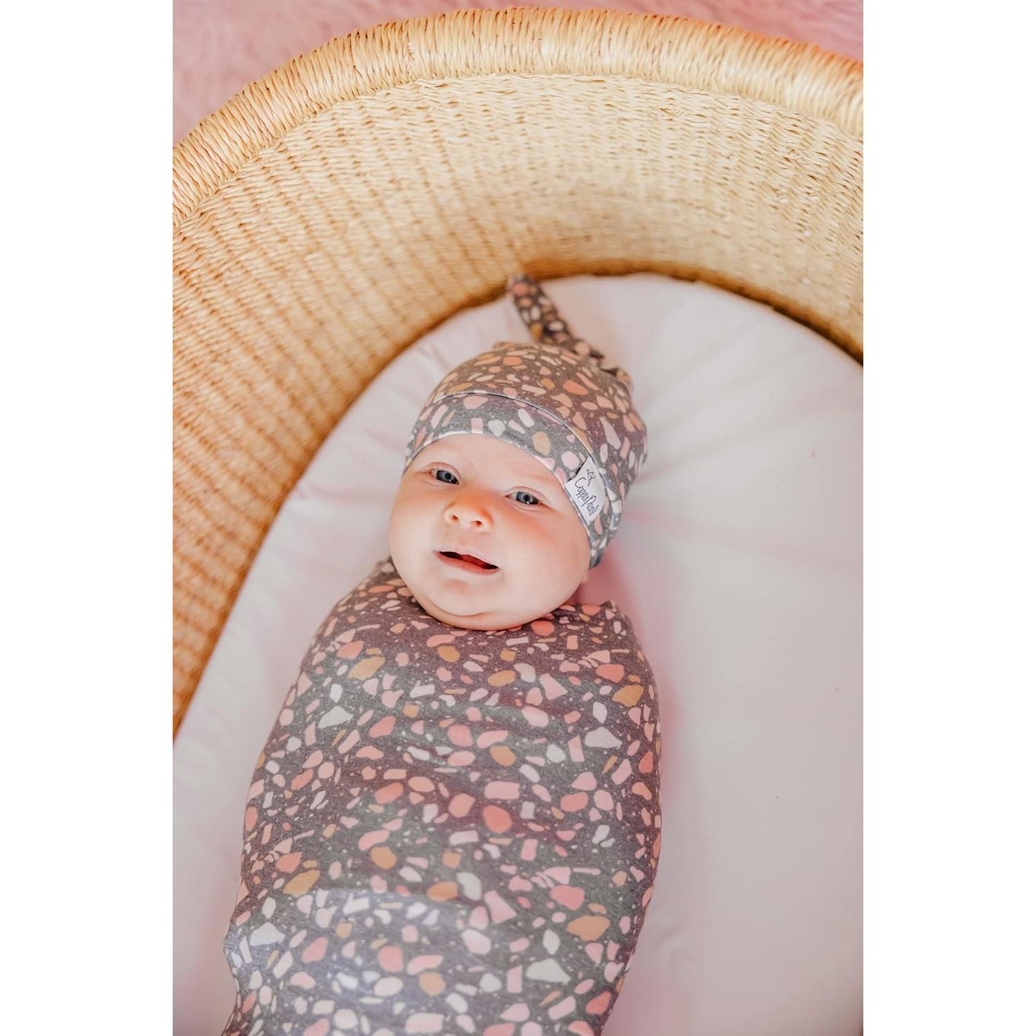 Manta de Recibir Copper Pearl Gemini 117x117 cm Suave y Ligera