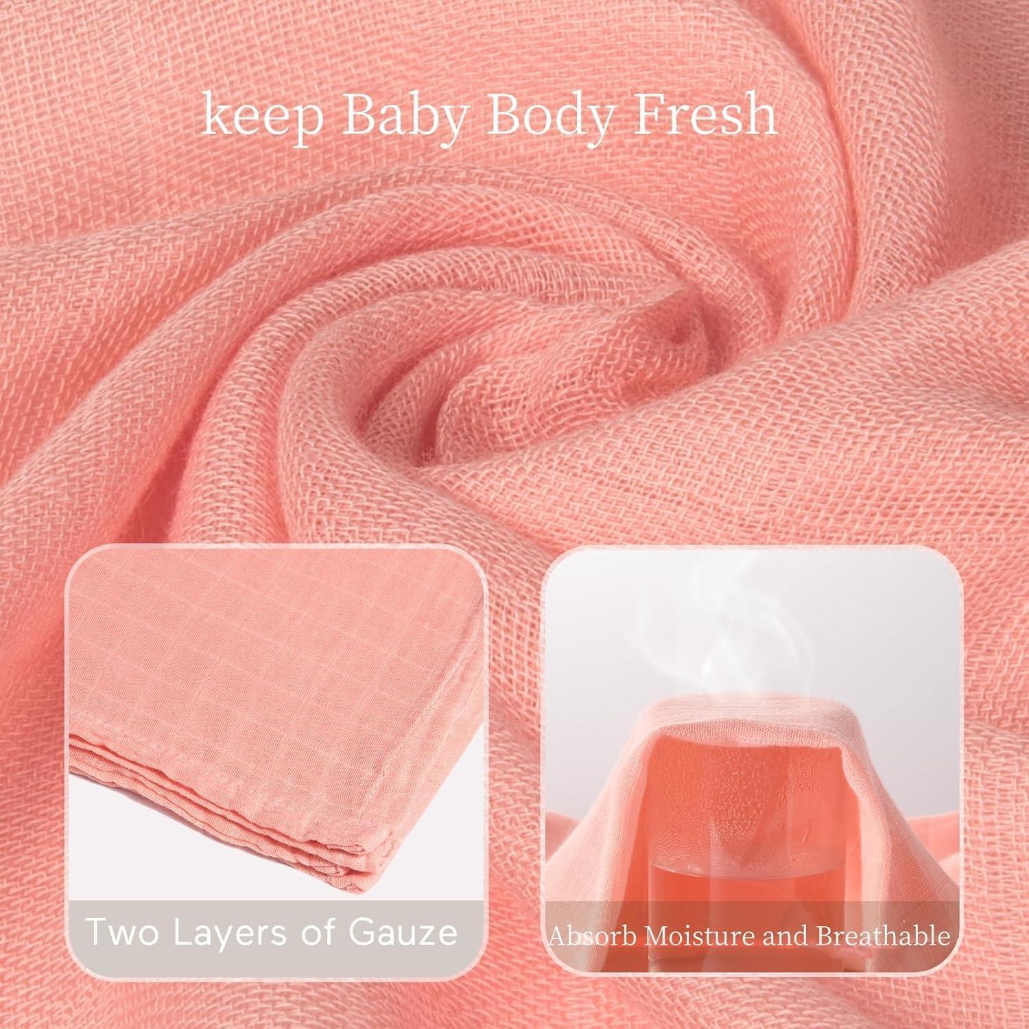 Mantas de Muselina Momcozy 120x120 cm Pack 4 Floral Suaves